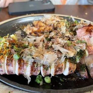 poppo yaki    umami marinated &amp; grilled Japanese whole squid, tempura tentacles
