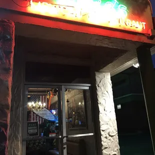 The stairs are right next to the opening of joses