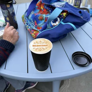 Latte with cool latte art!