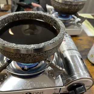 a hot pot on a stove