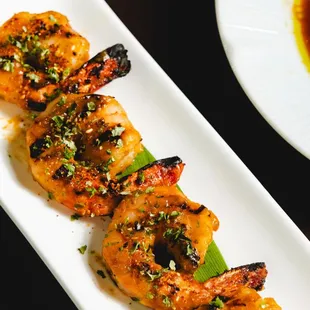 Grilled Shrimp
Marinated in garlic &amp; ginger barley miso