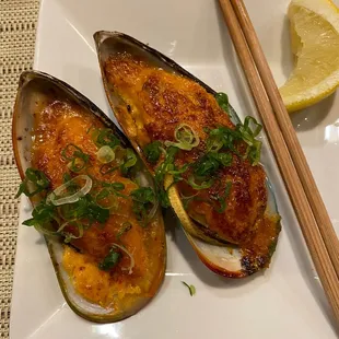 Baked mussels