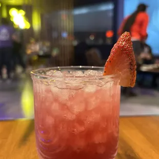a close up of a drink in a glass
