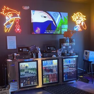 the inside of a japanese restaurant