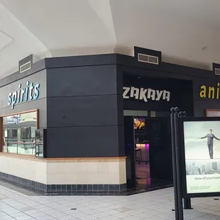 Storefront from inside the mall