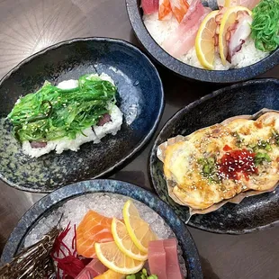 sushi and sashimi, food