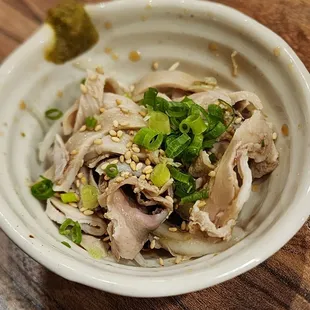 "Sumotsu" boiled pork stomach with ponzu