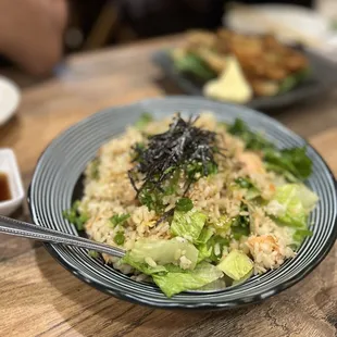 a plate of food on a table