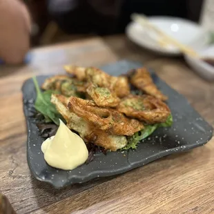 a plate of fried shrimp