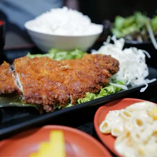 Tonkatsu dinner plate
