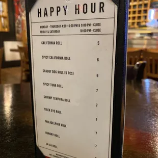 10:14 pm. Great last minute happy hour menu