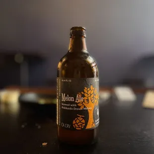 a bottle of beer on a table