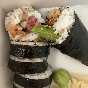 Fatty-Maki and hand roll
