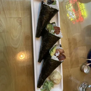 Unagi and Avocado Hand Roll