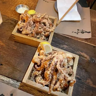 Geso Kara $13.95 Deep-fried squid legs