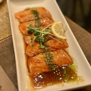 Salmon Carpaccio.