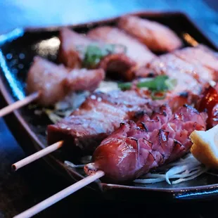 KUSHIYAKI 串焼き：PORK Belly｜PORK Jowl｜Kurobuta Sausage