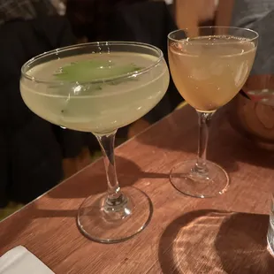 Yuzu-tini and apple cider-tini