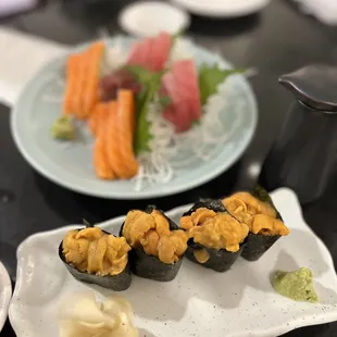 Chutoro, King Salmon, and Uni