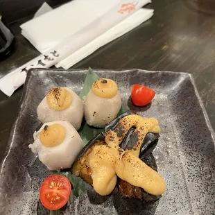 Miso potato and eggplant
