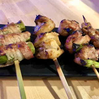 Kushiyaki Jidori Negima (Chicken Thigh With Scallions)