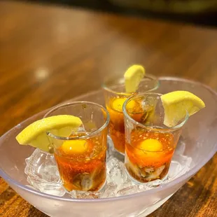 (3) Oyster Shooters