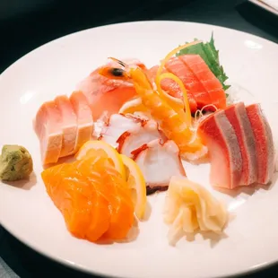 Sushi platter! Really great quality sushi. All of it was very fresh and not fishy at all.