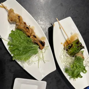 Yakitori, scallop and asparagus: nice flavor!