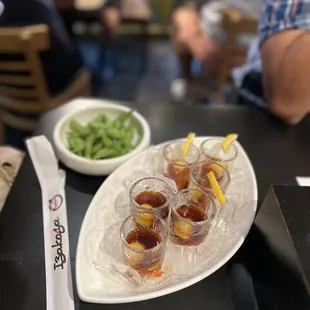 Shooters: uni and oysters
