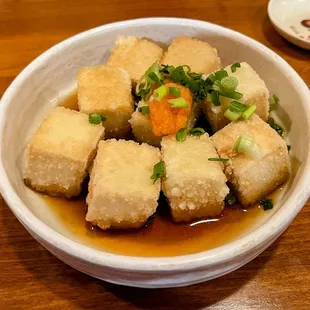 a bowl of tofu