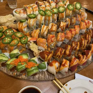 Sanpei roll, Ahi Special Roll, Fire Cracker Special Roll, Tigers Special Roll, Caterpillar Special Roll
