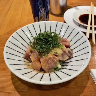 a plate of food on a table