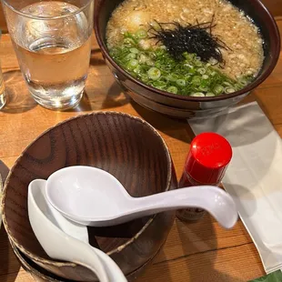 Inaniwa udon w/warm dashi &amp; onsen egg.