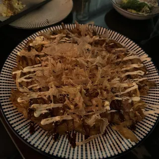 11. Okonomiyaki (Bacon Pancake W/ Bonitos