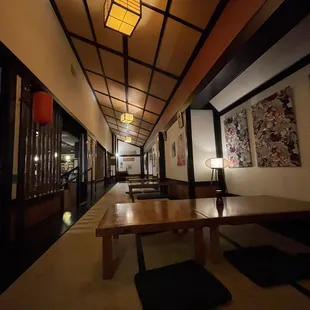 Interior with floor seating