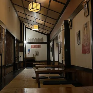 Interior with floor seating