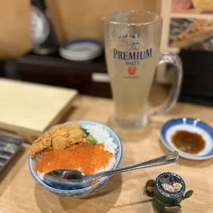 Uni ikura bowl.