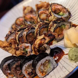 Monster roll and dancing crab roll