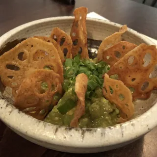 Lotus Root Chips Guacamole