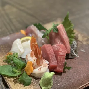 a plate of sushi