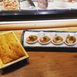 Uni scallop bites