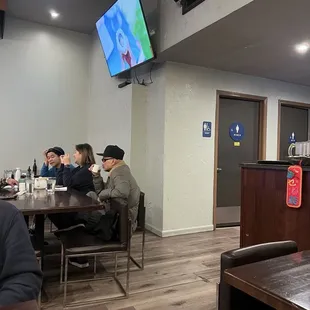 Interior back of restaurant