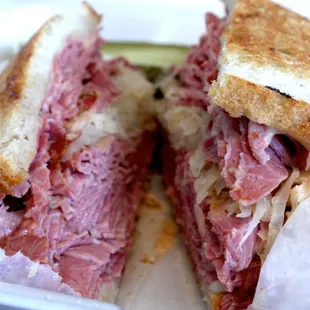 Grilled reuben, just the right size (very big).
