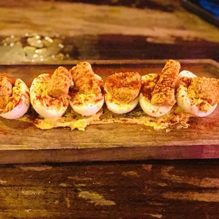 Salmon deviled eggs