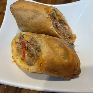 Cheesesteak Spring Roll