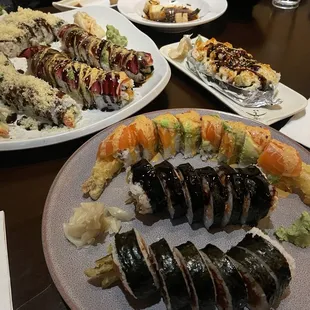 Many specialty rolls