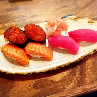 Salmon, Tuna and Ikura