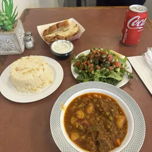 The beef stew was delicious it reminded me of my childhood favorite dish. Come try this place because it will not disappoint you ;)