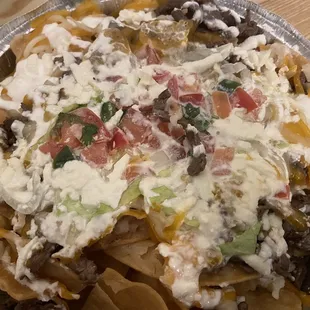 Steak Nachos (generous portions)