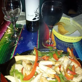 Chicken fajitas